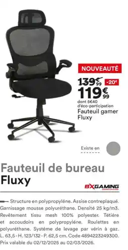 BUT Fauteuil de bureau Fluxy offre