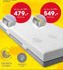 Möbel Martin Matelas Mondo Ligula 22, ressorts ensachés en forme de tonneaux offre