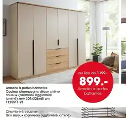 Möbel Martin Armoire à portes battantes offre