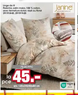 Möbel Martin Linge de lit Palermo, satin mako offre