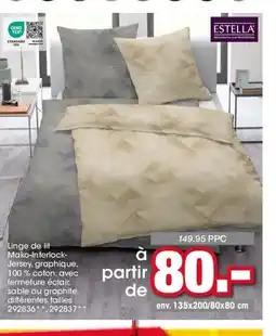 Möbel Martin Linge de lit Mako-Interlock- Jersey offre