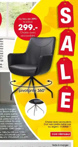 Möbel Martin Chaise avec accoudoirs offre