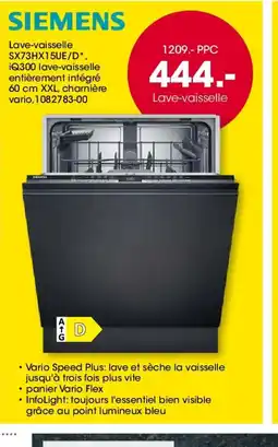Möbel Martin SIEMENS Lave-vaisselle SX73HX15UE/D offre