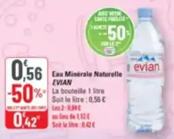 G20 Eau minérale naturelle evian offre