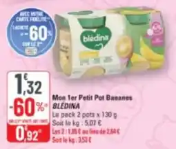 G20 Mon 1er petit pot bananes bledina offre