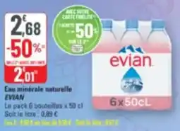 G20 Eau minérale naturelle evian offre