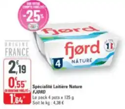 G20 Spécialité laitière nature fjord offre
