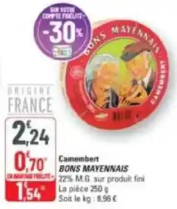 G20 Camembert bons mayennais offre