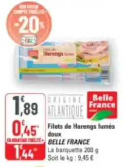 G20 Filets de harengs fumés doux ebelle france offre