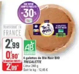 G20 4 galettes de blé noir b10 tregalette offre