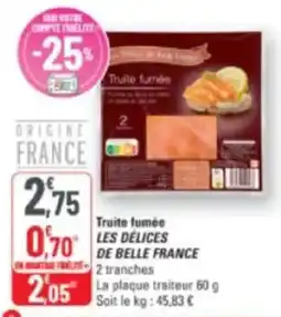 G20 Truite fumée les délices de belle france offre
