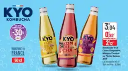 G20 Kombucha vive citron gingembre mangue passion ou pêche sureau kyo offre