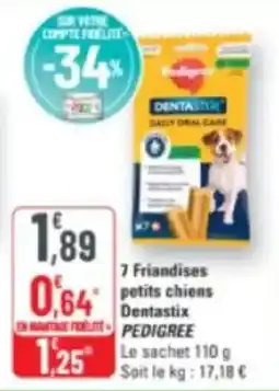 G20 7 friandises petits chiens dentastix pedigree offre