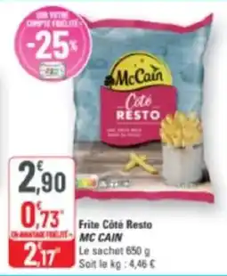 G20 Frite côté resto mc cain offre