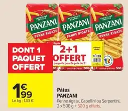 Carrefour Market PANZANI Pâtes offre