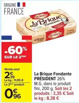 Carrefour Drive Président - la brique fondante offre