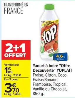Carrefour Drive Yoplait - yaourt à boire offre découverte offre