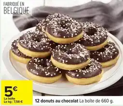 Carrefour Drive Donuts - 12 au chocolat offre