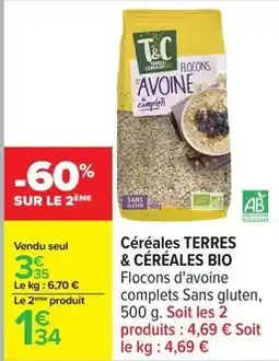 Carrefour Drive Céréal bio - céréales offre