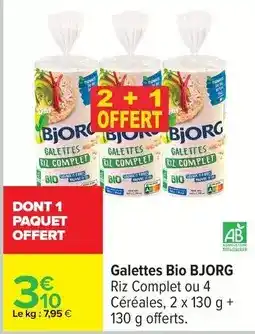 Carrefour Drive Bjorg - galettes bio offre