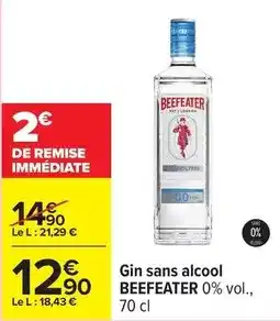Carrefour Drive Beefeater - gin sans alcool offre