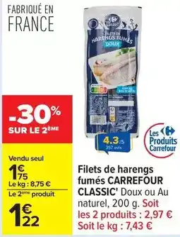 Carrefour Drive Carrefour - filets de harengs fumés offre