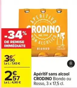 Carrefour Drive Aperitif sans alcool offre