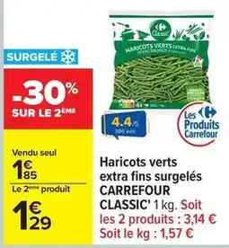 Carrefour Drive Carrefour - haricots verts extra fins surgelés classic offre