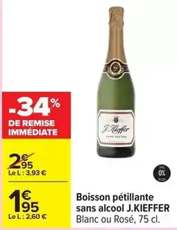 Carrefour Drive J.kieffer - boisson pétillante sans alcool offre