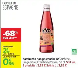 Carrefour Drive Kombucha non pasteurise offre