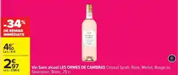 Carrefour Drive Cambras - vin sans alcool offre