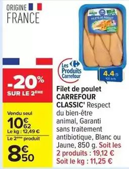 Carrefour Drive Carrefour - filet de poulet offre