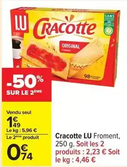 Carrefour Drive Lu - cracotte offre