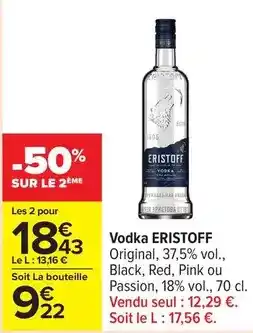Carrefour Drive Eristoff - vodka offre