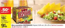 Carrefour Drive Desperados - bière aromatisée original, 5,9% vol., 20 x 25 cl offre