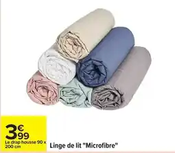 Carrefour Drive Linge de lit microfibre offre