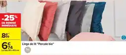 Carrefour Drive Tex - linge de lit percale bio offre