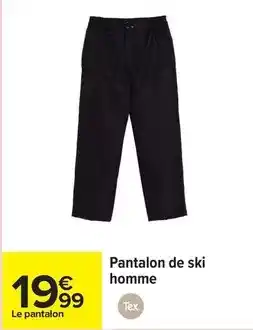 Carrefour Drive Tex - pantalon de ski homme offre