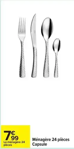 Carrefour Drive Ménagère 24 pièces capsule offre