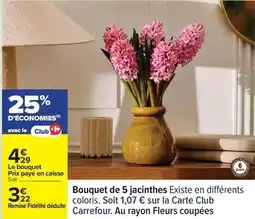 Carrefour Drive Carrefour - bouquet de 5 jacinthes existe en differents offre