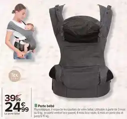 Carrefour Drive Tex - porte bébé offre