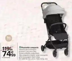 Carrefour Drive Tex - poussette compacte offre
