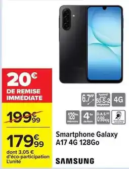 Carrefour Drive Samsung - smartphone galaxy a17 4g 128go offre