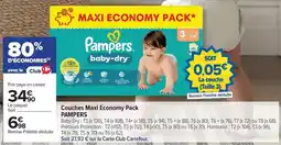 Carrefour Drive Pampers - couches maxi economy pack offre