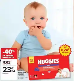 Carrefour Drive Huggies - couches mega pack offre
