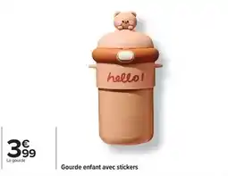 Carrefour Drive Gourde enfant avec stickers offre