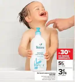Carrefour Drive Biolane - gel lavant corps et cheveux offre
