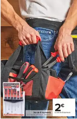 Carrefour Drive Jeu de 6 tournevis offre