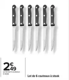 Carrefour Drive Lot de 6 couteaux à steak offre