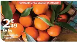 Carrefour Market Mandarine feuille en page 17 offre